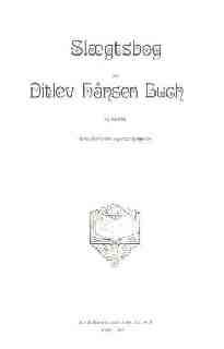 Ditlev Hansen Buch slægtsbog